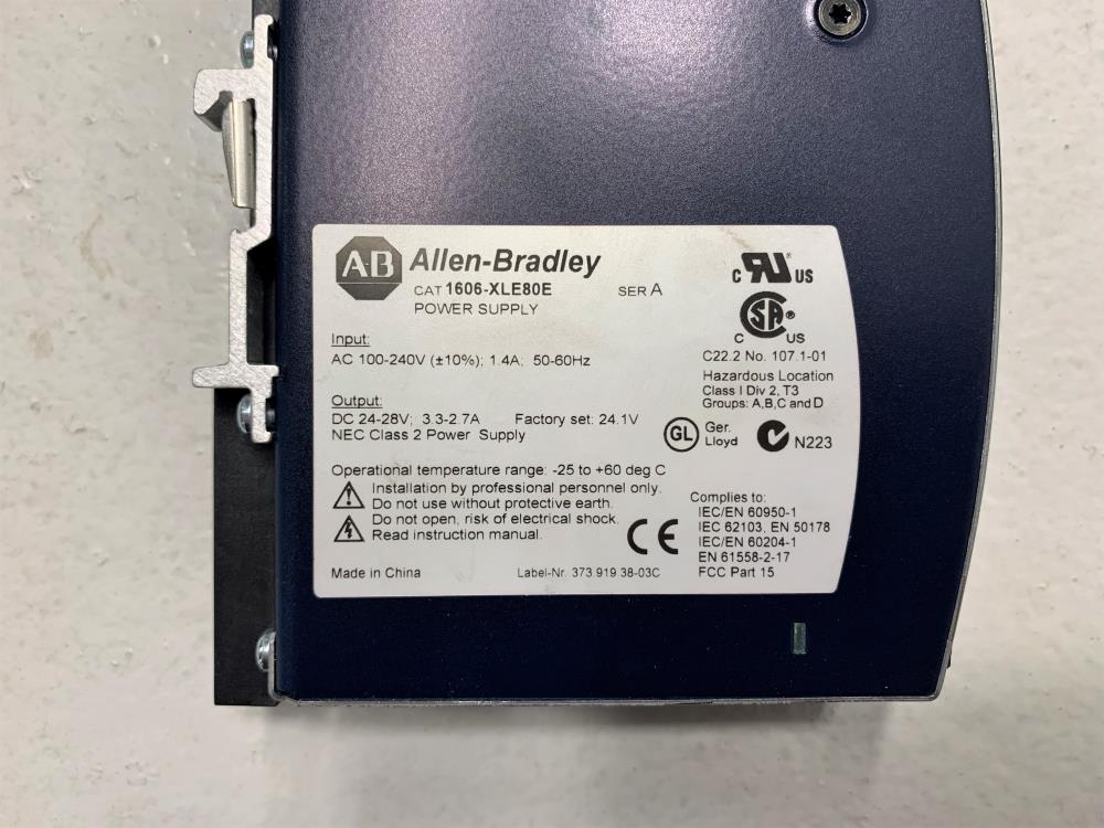 Allen Bradley 24V Essential Power Supply Model 1606-XLE 80W